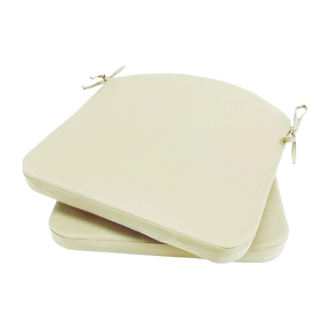 Cojín para silla de banco, cojín de tatami con lazos, cojín suave y sencillo para tumbona. Blanco