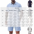 thumbnail image 4 of PIWHJQK 2 Piece Set Men Short Sleeve Shorts Workout Set Men's Solid Short Sleeve Elastic Waist Shorts 2 Piece Set Men Outfit Sets, 4 of 8