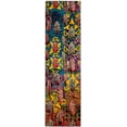 thumbnail image 3 of Safavieh Fiesta Jewell Southwestern Shag Runner Rug, Turquoise/Multi, 2'3" x 8', 3 of 12
