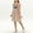 Khaki, variant on DAETIROS Girls Boho Summer Dress Kids Sleeveless Soft Stretchy Khaki Embroidered Square Neck Ruffle Dress with Pockets,Size 4-5 T