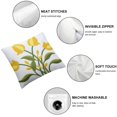 thumbnail image 4 of Shangniulu  Tulip Pillow Cover Spring Floral Throw Pillow Case Yellow Flower Embroidered Cushion Cover for Home Office Couch Car, 18 x 18 Inch, 4 of 6