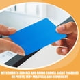 thumbnail image 4 of Raindrops 100Pcs Blank Blue Metal Business Card Blanks with Smooth Surface and Rounded Corners, 4 of 8