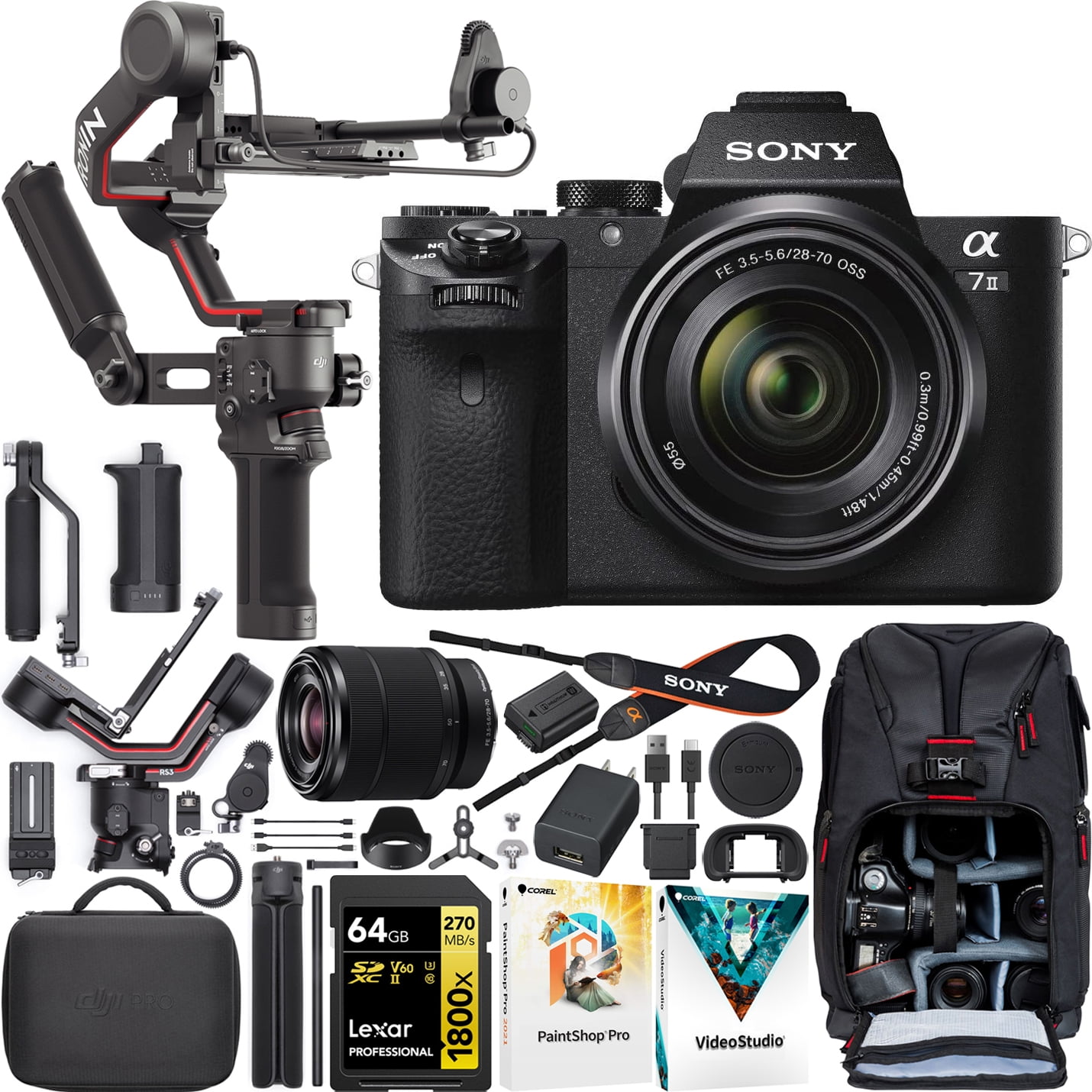 Sony a7 II Mirrorless Full Frame Camera with 2870mm Lens ILCE7M2K/B