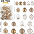 thumbnail image 3 of CY5O5ee Christmas Ball Ornaments 30PCS Large Shatterproof Christmas Tree Ornaments Vintage Farmhouse Rustic Xmas Party Home Decor Hanging Ornament, 3 of 6