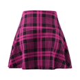 thumbnail image 7 of Womens Skirts Trendy Sexy Elastic Waist Lattice Plaid Printing A-Line Skorts Hot Pink Casual Summer Athletic Skort XL, 7 of 7