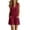 Wine, variant on Purcolt Summer Rompers for Women V-Neck Sleeveless Button Front Romper Casual Loose Fit Cotton Short Jumpsuit with Pockets