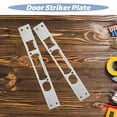 thumbnail image 3 of Minkissy 2Pcs Stainless Steel Door Lock Strike Plate Security Enhancement for Wooden Doors, 3 of 8