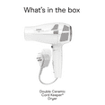 thumbnail image 2 of Conair Double Ceramic Travel Hair Dryer, 1875 Watts, Dual Voltage, Folding Handle, 2 of 10