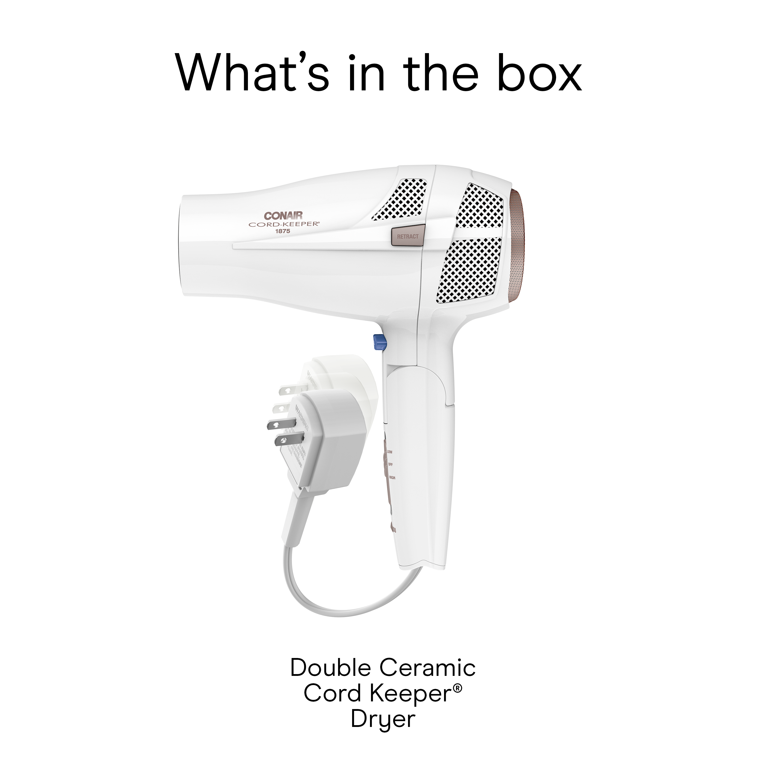 Conair Double Ceramic Travel Hair Dryer, 1875W photo 8