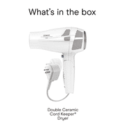 Conair Double Ceramic Travel Hair Dryer, 1875 Watts, Dual Voltage, Folding Handle