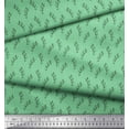 thumbnail image 2 of Soimoi Green Cotton Duck Fabric Seal Leaves Printed Craft Fabric by the Yard 44 Inch Wide, 2 of 3