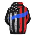 thumbnail image 3 of Thin Blue Line Flag 3d Sweatshirts Hoodie Fashion Casual Personality Men's Women Street Hoodie Pullovers Long Sleeve Comfortable Top, 3 of 6