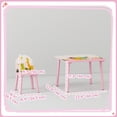 thumbnail image 3 of Qaba Ensemble Table pour Enfants et 2 Chaises avec Motif Animal, Rose, 3 of 10