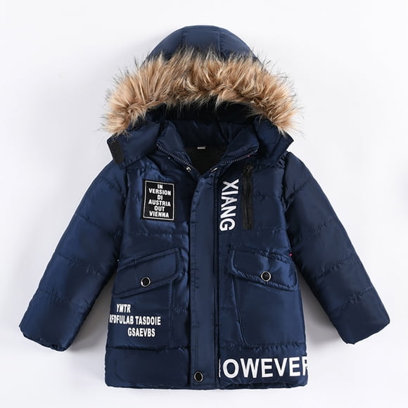 EDFBUYKRS Winter Coats for Women Long Sleeve Children Winter Boy Jacket Coat Hooded Coat Fashion Kids Warm Clothes Jacket Boys Coat&Jacketboys Coat 5T Winterboys Coats Size 5-6 Winter