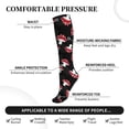 thumbnail image 3 of Lsque Cartoon Mushroom Pattern Sport Compression Socks for Men & Women 15-20 mmHg Knee High Nurse Pregnant Running Medical and Travel Athletic, 3 of 6