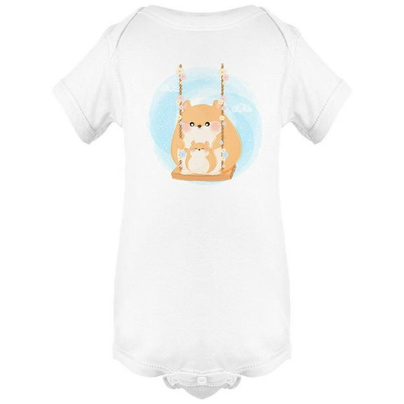 Cute Little Hamsters On A Swing Bodysuit Infant -Image by Shutterstock, Newborn