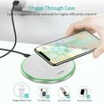 thumbnail image 4 of 10W Max Wireless Charger, Ultra Thin Thermal Resin Fast Charging Pad, Fast Charging Compatible for iPhone 8 and Above Series, Samsung Galaxy Series & etc (No AC Adapter) (White), 4 of 9