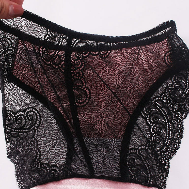 RPVATI Thong Underwear Women Solid T-Back High Waisted Sexy Breathable  Panties 