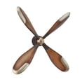thumbnail image 6 of DecMode Brown Metal 4 Blade Airplane Propeller Wall Decor with Aviation Detailing, 6 of 8