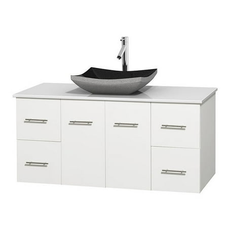 Wyndham Collection Centra 48 Single Bathroom Vanity Matte White