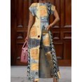 thumbnail image 3 of Camisas con estampado vintage para mujer, blusas asimétricas sexys con abertura, camisetas largas de moda 2024, blusas elegantes informales holgadas para oficina y fiestas, 3 of 4