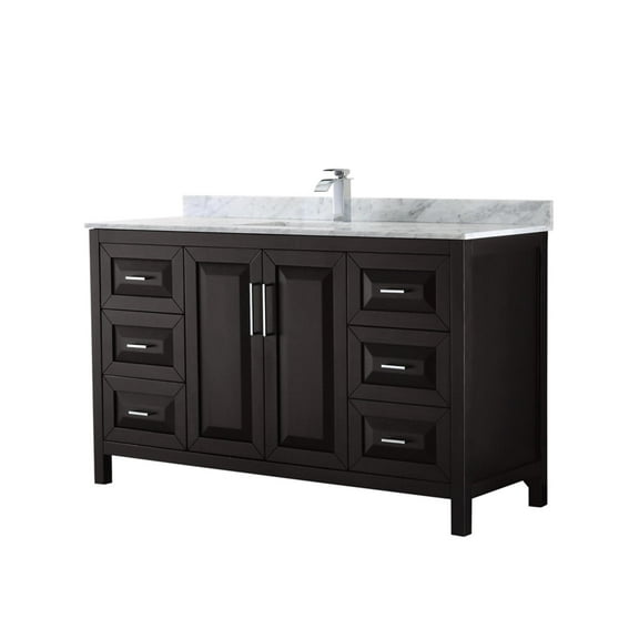 Wyndham Collection Wcv252560sunsmxx Daria 60" Free Standing Single Vanity Set - Dark