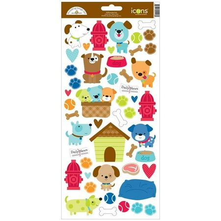 Doodlebug Designs Cardstock Alphabet Stickers - Puppy Love Cardstock Stickers 6