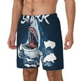 thumbnail image 2 of Qekee Shark print Mens Swim Quick Dry Stretch Swim Shorts Lining Bathing Suits Swimwear Beach Shorts with Pockets, 2 of 9