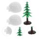thumbnail image 2 of ColoMX 1 Juego de Mini figura de casa de hielo de árbol de simulación, figura decorativa de casa de hielo, estatua de casa de hielo, 2 of 7