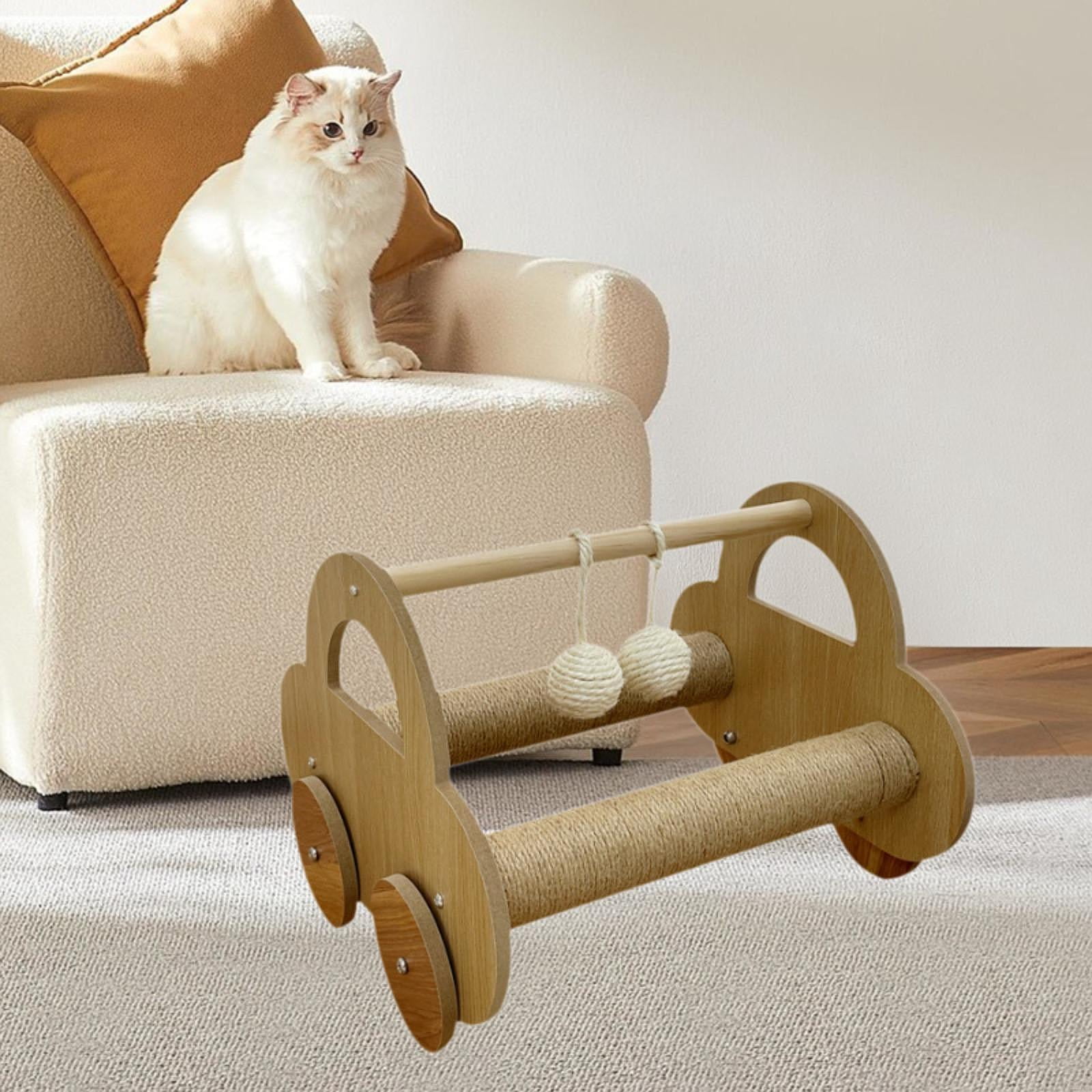 TOOYFUL Cat Scratcher Toy Pet Interactive Toy Sturdy Multifunctional with Sisal Ball Cat for Resting Playing Exercise