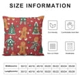 thumbnail image 5 of QZHH  Christmas Gingerbread Candy Throw Pillow Covers Decorative Pillowcase Cushion Covers Soft Pillow Cases for Sofa Couch Bed Car Bedroom Winter New Year Decor, 5 of 5
