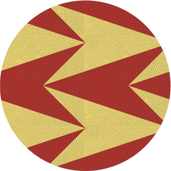 Ahgly Company Machine Washable Indoor Square Transitional Bright Gold Yellow Area Rugs, 3' Square