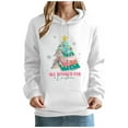 thumbnail image 5 of Chandails en Molleton de Noël pour Femmes Sweat à Capuche Imprimé de Noël avec Poches et Manches Longues Confortable et Élégant Hauts de Noël pour Femmes, 5 of 5
