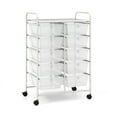 thumbnail image 2 of Resenkos Filing Cabinet Office Drawers, Office Storage Cabinet,10-Drawer Rolling Storage Cart-Transparent, 2 of 6