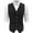 Black, variant on JASGOOD Men's Suit Vest Vintage Suede Leather Western Cowboy Waistcoat Coffee