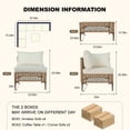 thumbnail image 3 of Maagorbyme 7-Piece Outdoor Furniture Set  Patio Conversation Set with Thick Cushions and Tempered Glass Coffee Table for Garden, Deck, Poolside, Backyard-Beige Cushions, 3 of 7