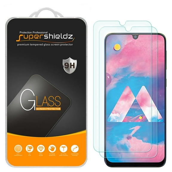[2-Pack] Supershieldz for Samsung Galaxy M30 Tempered Glass Screen Protector, Anti-Scratch, Anti-Fingerprint, Bubble Free