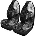 thumbnail image 2 of KXMDXA Set of 2 Car Seat Covers Gray Bouquet Rose Black and White Color Floral Vintage Universal Auto Front Seats Protector Fits for Car,SUV Sedan,Truck, 2 of 5
