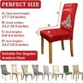 thumbnail image 5 of Christmas Chair Covers Set of 4, Christmas Decorations Stretch Removable Washable Dining Room Chair Protector Slipcovers for Xmas Decor Holiday Party Home Decoracion De Navidad (Christmas 1, 4 PCS), 5 of 6