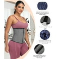 thumbnail image 3 of MANIFIQUE Womens Waist Trainer with Zipper Sweat Waist Trimmer for Women Workout Belt Corset Shapewear, 3 of 6