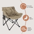 thumbnail image 4 of Andeworld Oversized Cotton Camping Chair,Floding Camp Lounge Chairs for Adluts,Heavy-Duty to 330Lbs,Khaki, 4 of 8