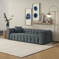 thumbnail image 2 of Marsi Luxry Modern Chesterfield Gray French Boucle Fabric Couch, 2 of 6