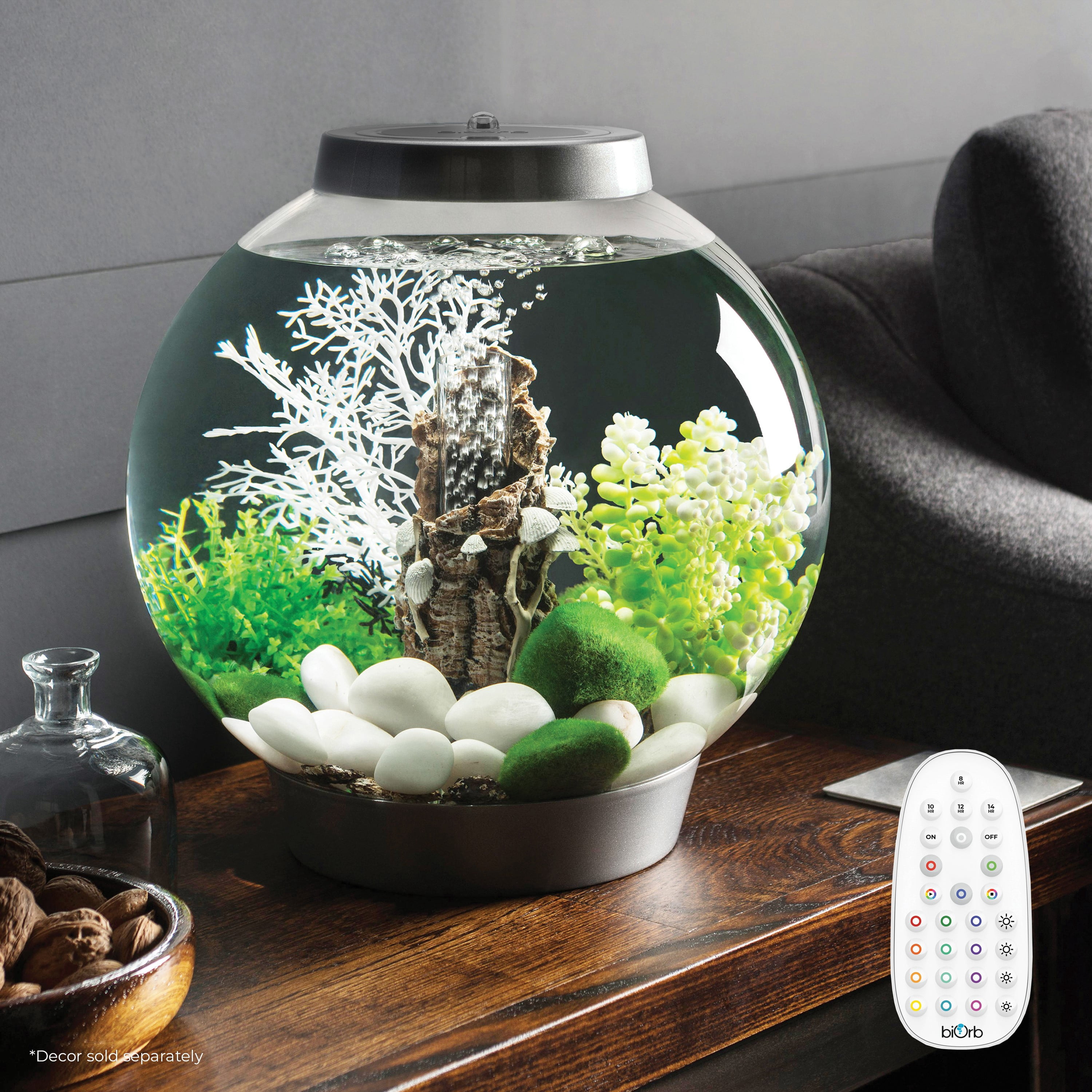 biOrb CLASSIC 15 Aquarium with MCR Light - 4 gallon, silver