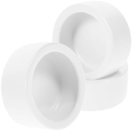 UPKOCH 3 Pcs Ceramics Thicken Bowl Reptile Food Water Storage Basin Lizard Feeder Anti-escape Feeding Bowl Food Dish (White, Small Round)
