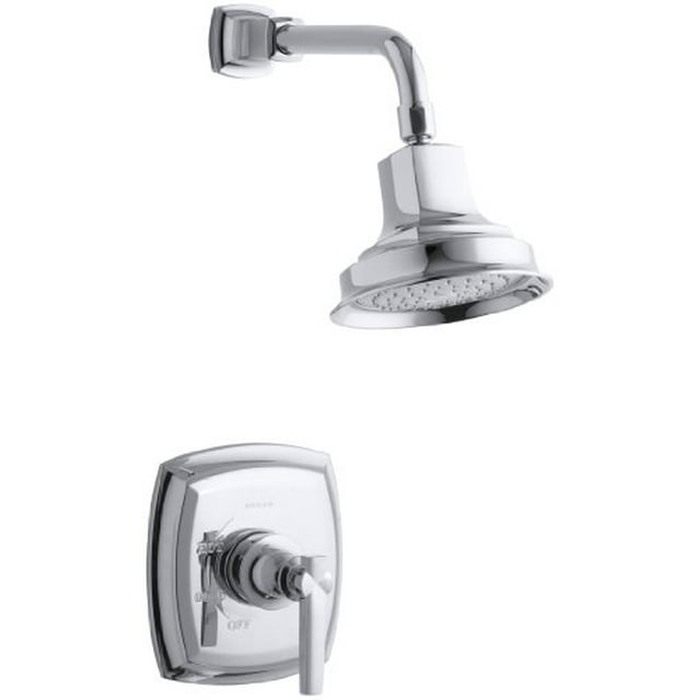KOHLER TS16234-4-CP Margaux(R) Rite-Temp(R) Shower Valve Trim with Lever Handle and 2.5 gpm showerhead, 1, Chrome