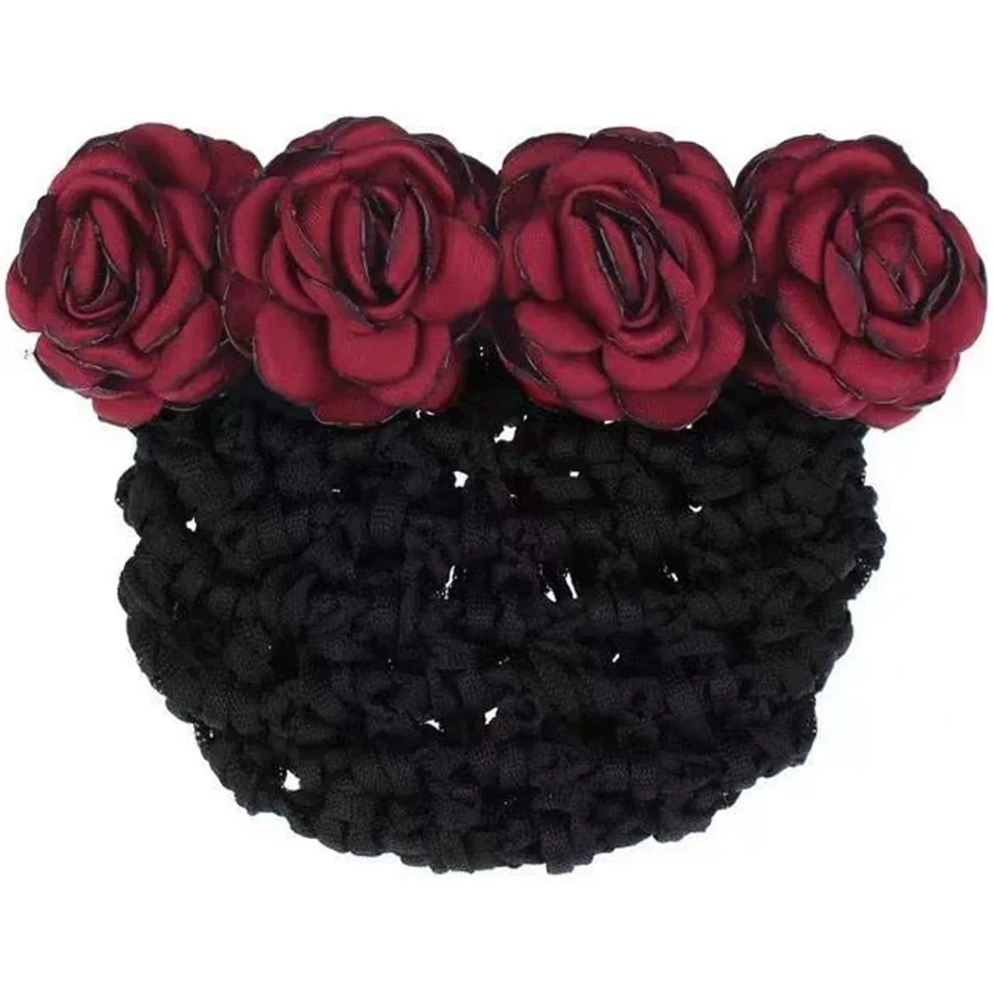 Minkissy Bowknot Hair Snood Net, 3Pc Bow Hair Clip Bun Cover Mesh Work Hairnets Bow Barrette Hairpins For Stewardess Banks Hotels Restaurant Staff (Purple/Black/Dark Blue