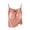 Pink, variant on Women Off Shoulder Spaghetti Strap Camisole Lace Trim Built In Bra Top Soft Stretchy Seamless Innerwear Tank Top