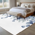 thumbnail image 4 of Spring Summer Large Area Rugs 6x9 ft Watercolor Blue Eucalyptus Leaves Washable Rug Non Slip Indoor Carpet Absorbent Floor Mat for Living Room Bedroom Dining Room, 4 of 9