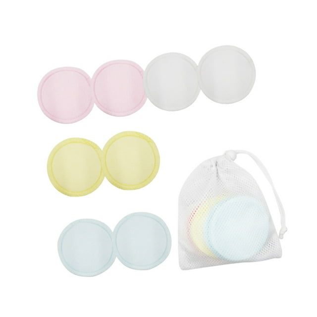 FONDOTIN 8Pcs Makeup Accessories Reusable Cotton Pads for Eye Lip Makeup Removal Assorted Colors