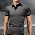 thumbnail image 2 of Ketyyh-chn99 Polos for Men Shirts for Men Fashion Slim-Fit Polo Shirts Dark Gray,3XL, 2 of 5